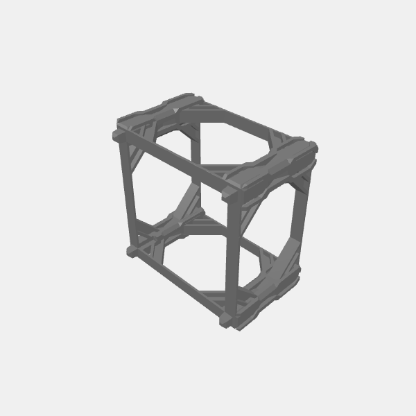 Sci Fi Industrial Walkways Riser Frame sq half height v1.1.stl