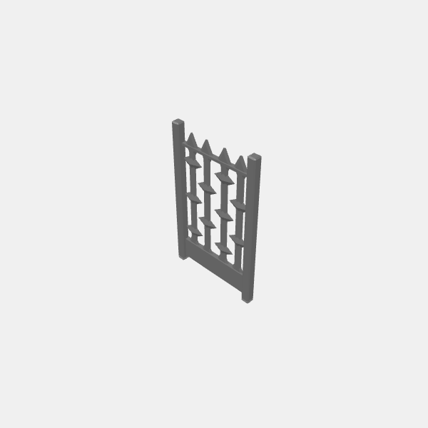Walls - Barred/Understone Walls - Wall with Bars Door Insert v1.0.stl