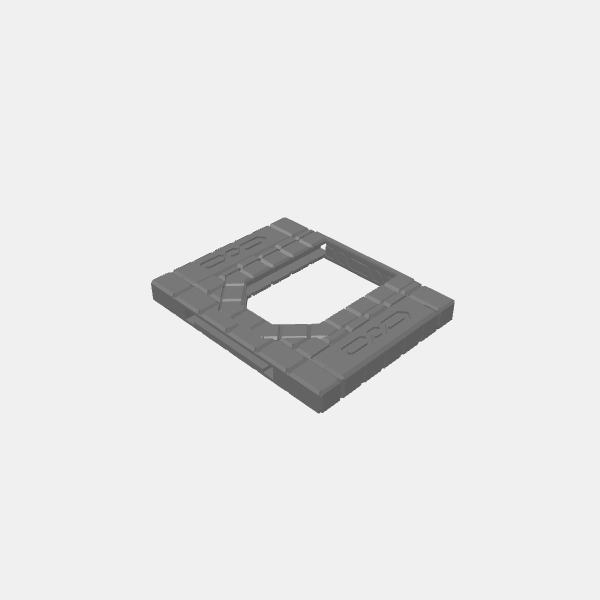 Walls - Doorways/Understone Walls - Wall Knotwork with Door Opening 75mm v1.2.stl