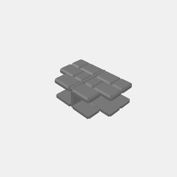Column Junctions/Understone Walls - Minimal Junction - Straight v1.0.stl