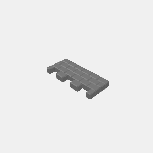 Walls - Short Battlement/Understone Walls - Short Wall Battlement 75mm v1.0.stl