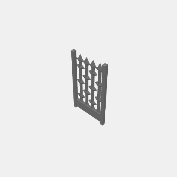 Walls - Barred/Understone Walls - Wall with Bars Door Insert v1.1.stl