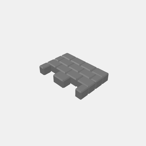 Walls - Short Battlement/Understone Walls - Short Wall Battlement 50mm v1.1.stl