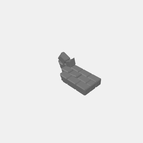 Walls - Ruined/Understone Walls - Short Wall Ruined 1 75mm v1.0.stl