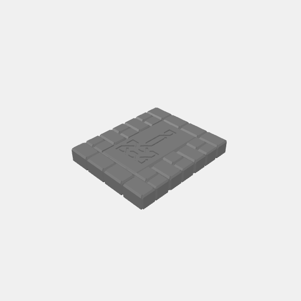Walls - Hammer Knotwork/Understone Walls - Wall Hammer Knotwork 50mm v1.1.stl