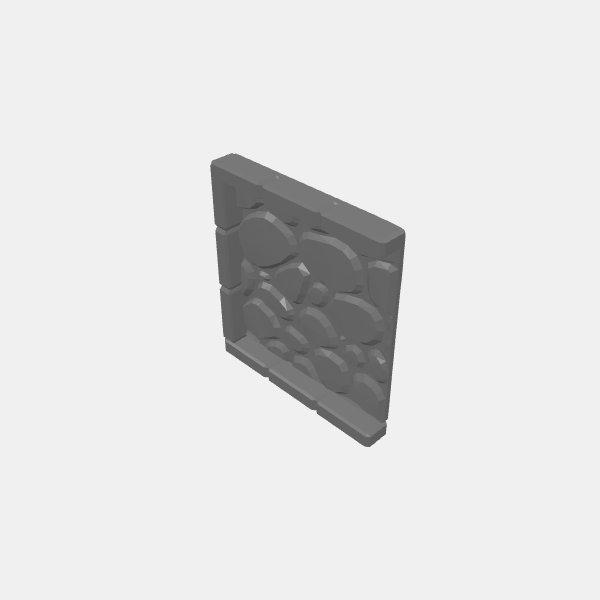 Dungeon Plates - Cobblestone Rounded - 1.25 - 1x1 walled end v1.0.stl
