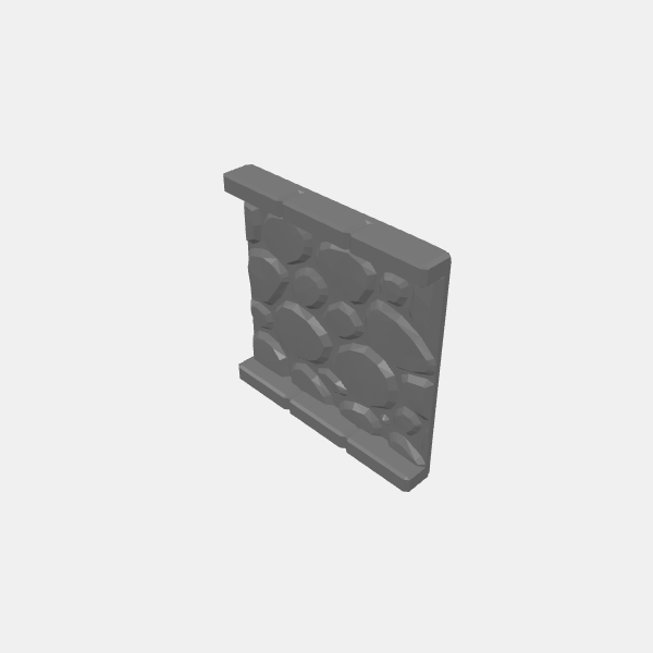 Dungeon Plates - Cobblestone Rounded - 1.25 - 1x1 walled corridor v1.0.stl