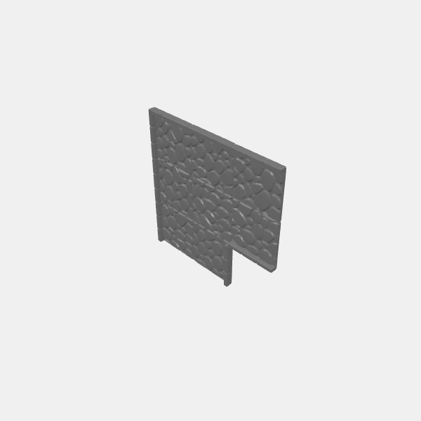 Dungeon Plates - Cobblestone Rounded - 1.25 - 2x Corner walled corridor R v1.0.stl
