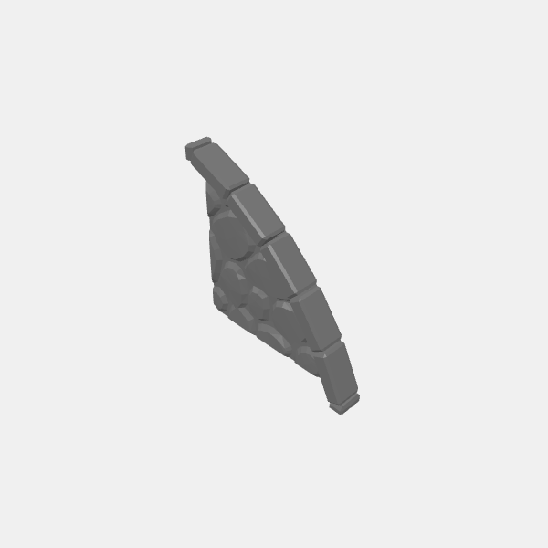 Dungeon Plates - Cobblestone Rounded - 1.25 - 1x1 rounded corner v1.0.stl