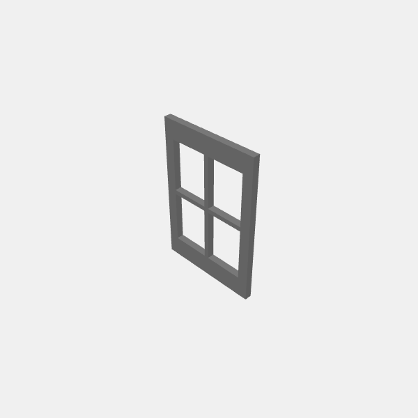 Windows/Urban - Residental Building - Window - Style 1 open v1.0.stl