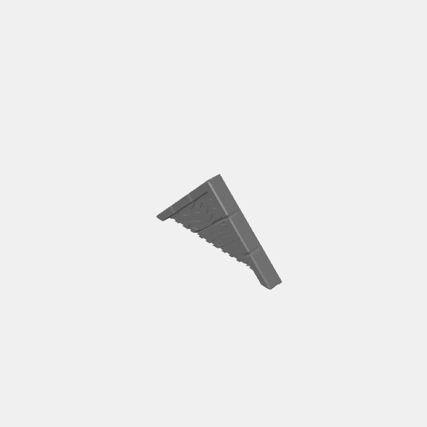 Dungeon Plates - Wood Planks - 1.25 - 1x cropped corner trianglar walled v1.0.stl