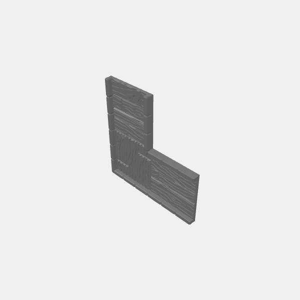 Dungeon Plates - Wood Planks - 1.25 - 1x Corner corridor walled L v1.0.stl