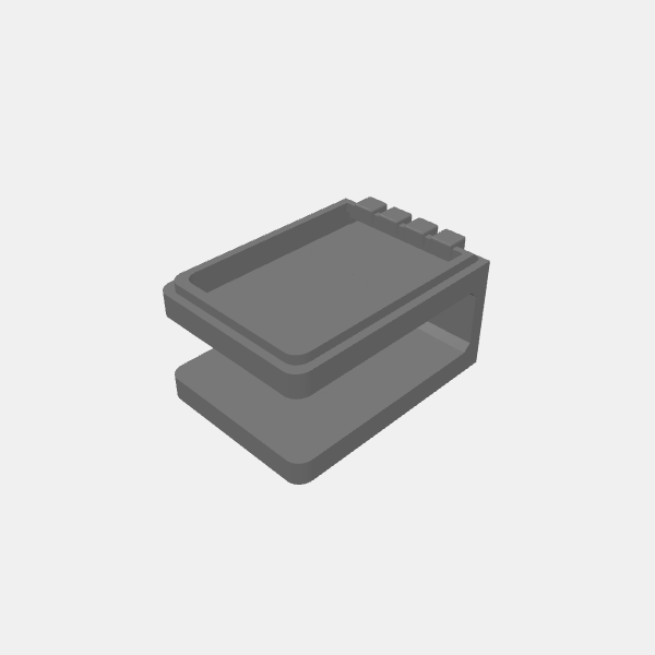 Initiative Tracker Rectangle - Customizable 4 pip v1.0.stl