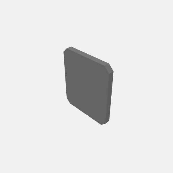 Sci Fi Scaffold and Walkways Part 1/Sci Fi Industrial Walkways Connector Tab flat v1.0.stl