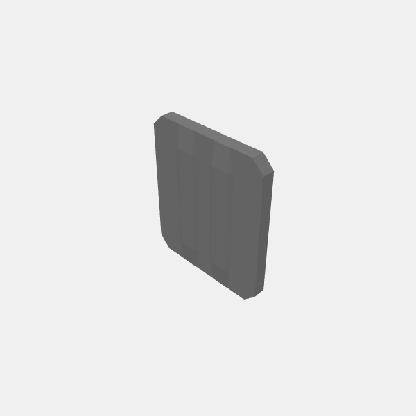 Sci Fi Scaffold and Walkways Part 1/Sci Fi Industrial Walkways Connector Tab ridged v1.0.stl