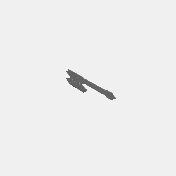 Wargame Ruler - Battle Axe v1.4.stl
