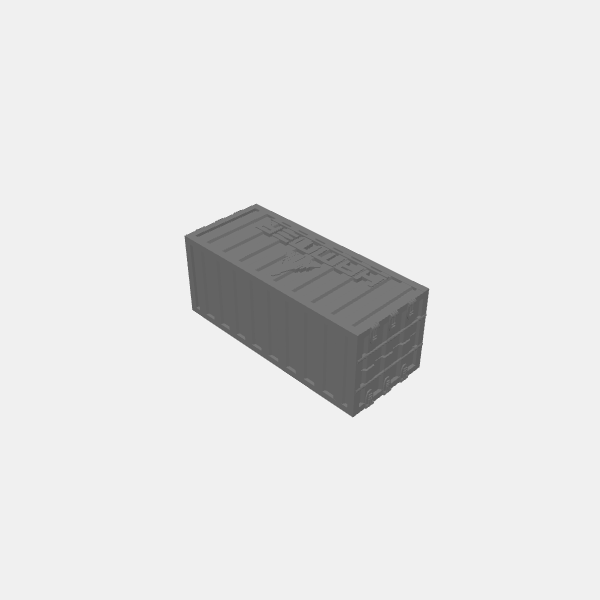 Urban Shipping Container - 40mm - Hammer v1.0.stl