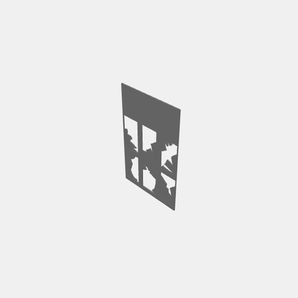 Rocket Fuel Gas Station - Window Insert Broken Glass 1 20mm - v1.0.stl