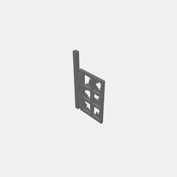 Rocket Fuel Gas Station - Station Door hinged Broken Glass 2 20mm - v1.0.stl