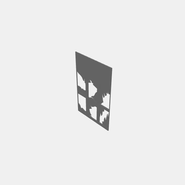 Rocket Fuel Gas Station - Window Insert Broken Glass 2 20mm - v1.0.stl
