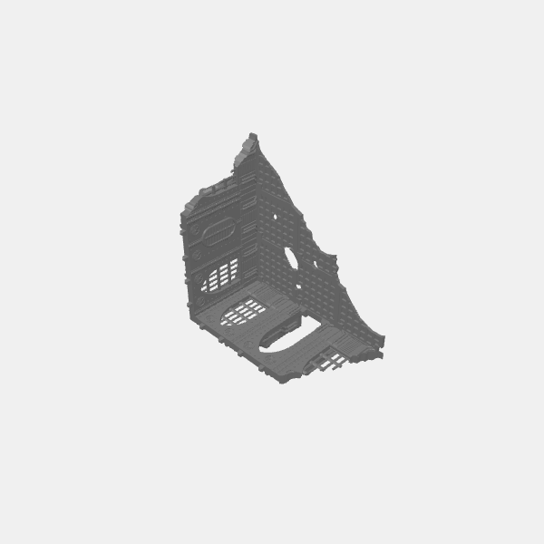 Tech Gothic Ruins 3x3 arches and Open Door butressed v1.1.stl