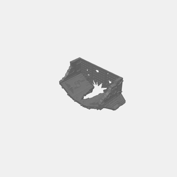 Tech Gothic Ruins 3x3 Angled solid 2 v1.0.stl