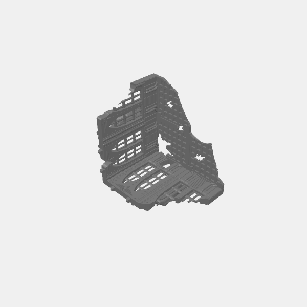 Tech Gothic Ruins 2x2 double-arches 1 butressed v1.1.stl