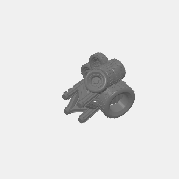 Gaslands Signs - Junk Pile Tire Pile with girder 2 v1.0.stl