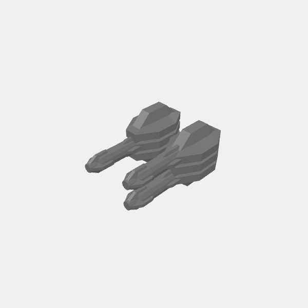 Sci Fi Terrain - Drop Ship - guns v1.0.stl