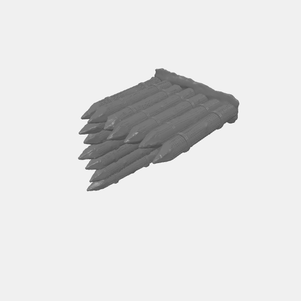 Fantasy Scatter - Large Log Spike Wall Corner 1 v1.1.stl