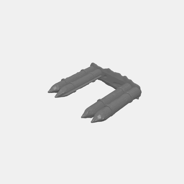 Fantasy Scatter - Large Log Spike Wall Gate with Opening v1.1.stl