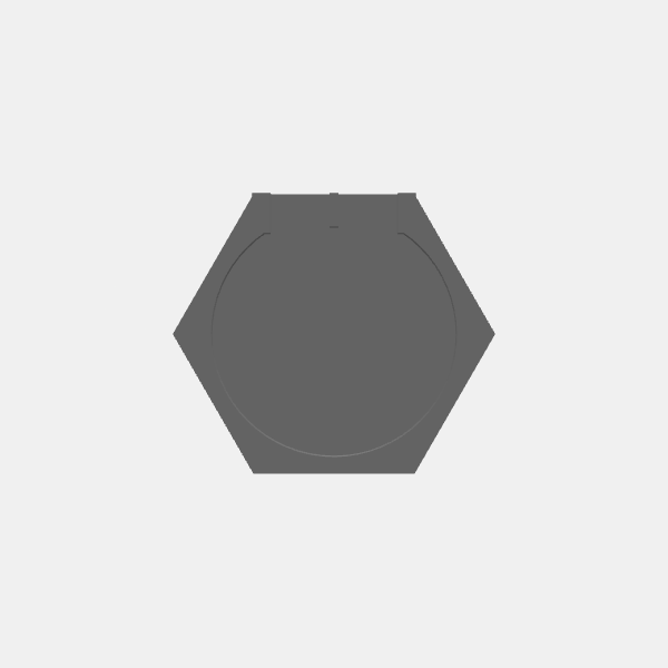 Battletech - Hex Terrain - Simple Roads - Intersection 1 Hex Cul-de-Sac v1.0.stl