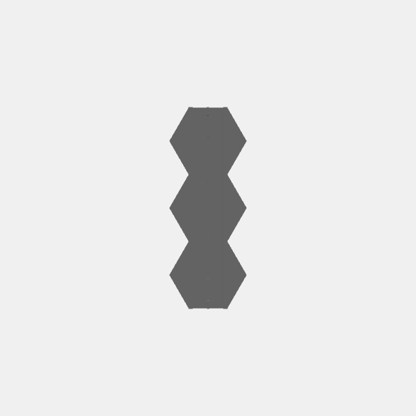 Battletech - Hex Terrain - Simple Roads - Straight 3 Hex v1.0.stl