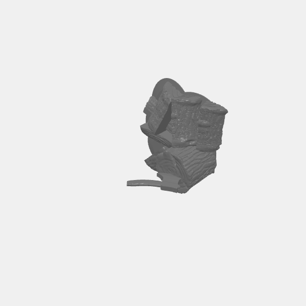 Fantasy Scatter - Stump with Axe and Firewood v1.0.stl
