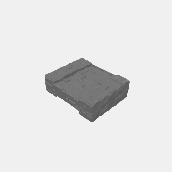 Tilestone Walls - 75mm Wall Arched Alcove v1.0.stl