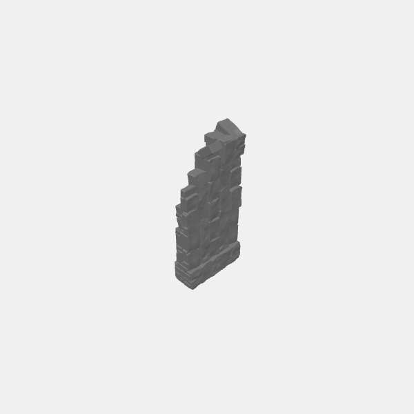 Tilestone Walls - 125mm Wall Ruined 1 v1.0.stl