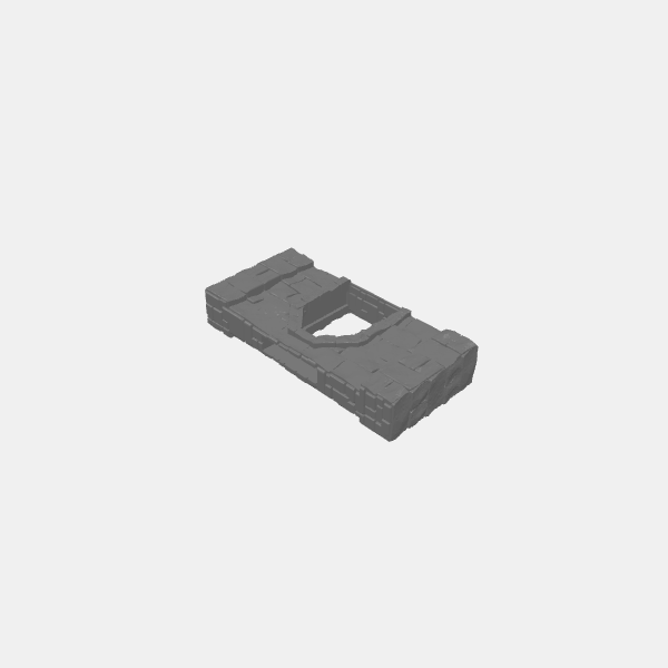 Tilestone Walls - 125mm Wall Door Slot Center v1.0.stl