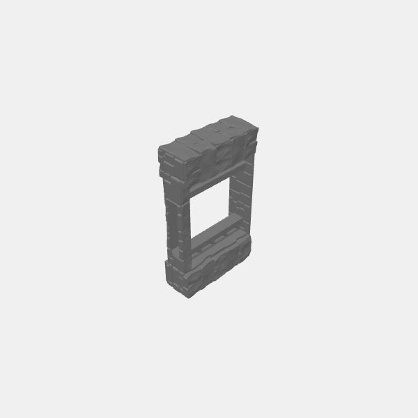 Tilestone Walls - 100mm Wall Bars Herringbone Door Slot v1.0.stl