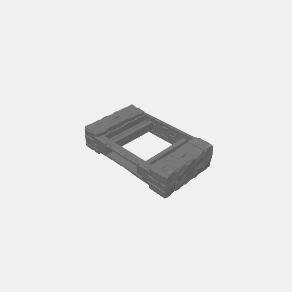 Tilestone Walls - 100mm Wall Bars Plain Door Slot v1.0.stl
