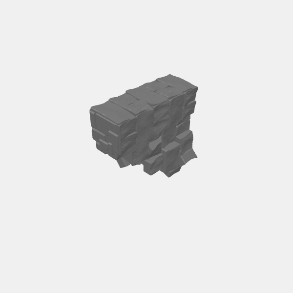 Tilestone Walls - 75mm Wall Ruined 1 v1.0.stl