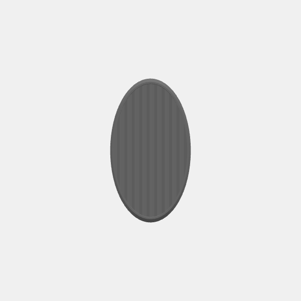 SB3D- Mini Bases - Oval - Angled Edges - 75x42mm - Inset Ridged Top v1.0.stl