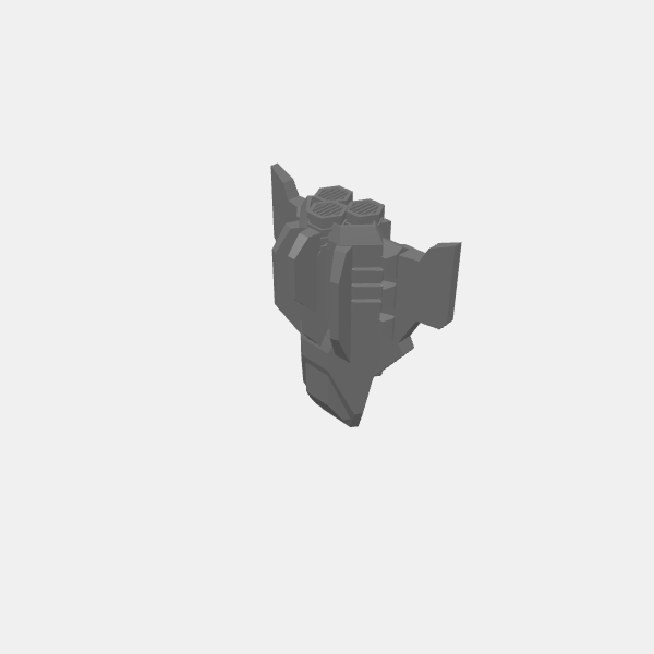 SB3D Warfleets - Human Defense Force - Squadron Ship - Myrmillo v2.0.stl
