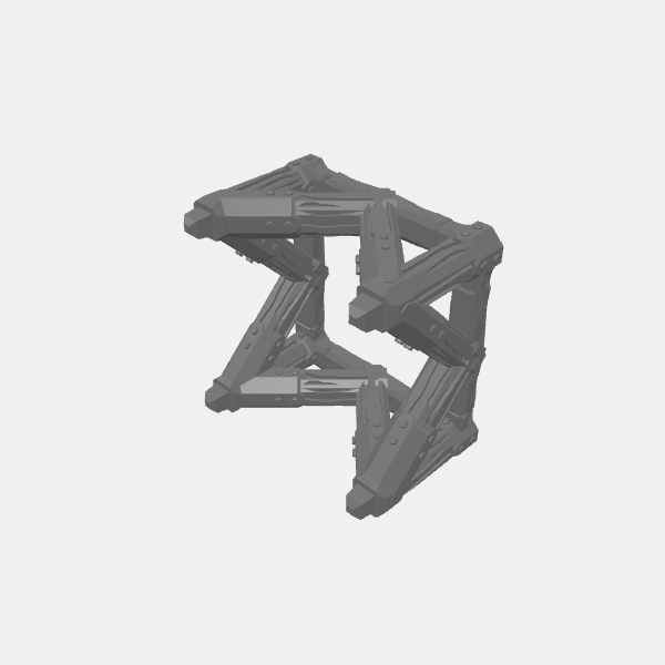 Tilestone Heavy Scaffolding - Wooden Scaffold Single Short v1.0.stl