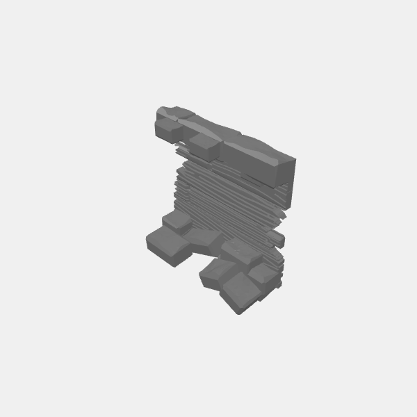 Fantasy - Tilestone Ramparts - Ruined Top Walkway Short v1.0.stl