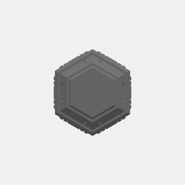 Battletech Building Terrain - Hex Stack - Top unit - Style 2a v1.0.stl