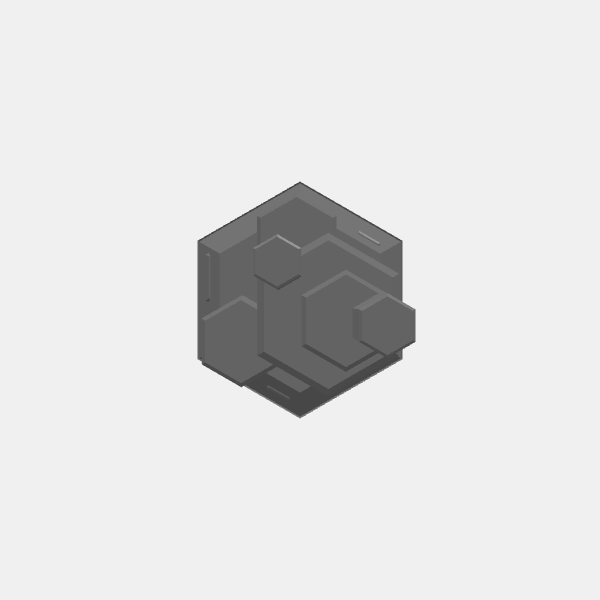 Battletech Building Terrain - Hex Stack - Top unit - Style 2f v1.0.stl