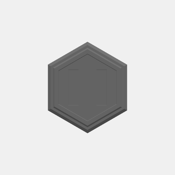 Battletech Building Terrain - Hex Stack - Top unit - Style 2g v1.0.stl