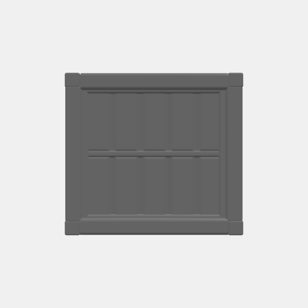 32mm (corrected)/Fallout Shipping Container - Half Container - Solid 32mm v1.3.stl