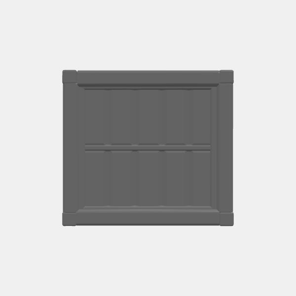 Archive/28mm Scale/Fallout Shipping Container - Half Container - Solid - Valut Tec Logo 28mm v1.1.stl