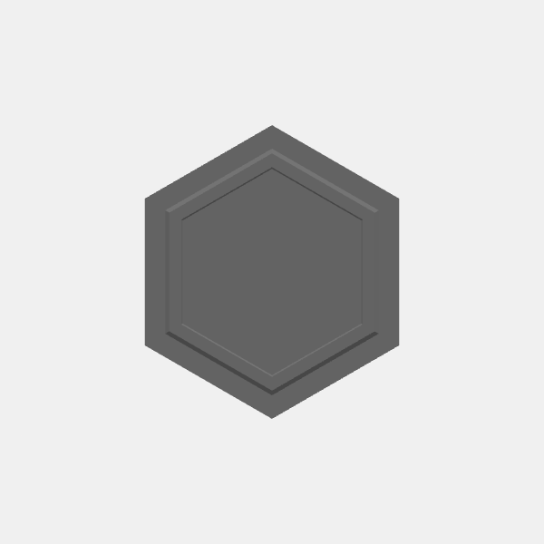 Battletech Building Terrain - Hex Stack - Sngl Lvl 1 unit - Style 1 v1.0.stl